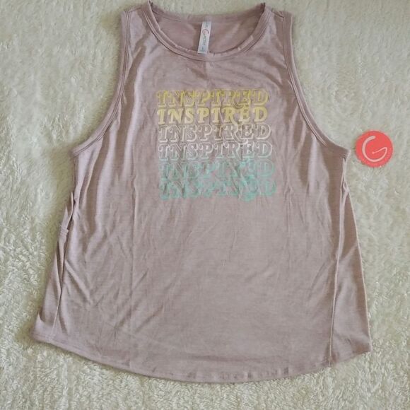 Guru Active Tops - Guru Active🏃‍♀️ "INSPIRED" Graphic Tank - NWT